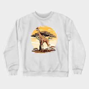 Watercolor Giraffe Crewneck Sweatshirt